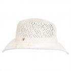 FASHION | Chapeau femme Fedora avec t�te en tricot de coton blanc
