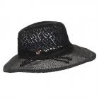 FASHION | Chapeau femme Fedora avec t�te en tricot de coton noir