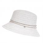 FASHION | Chapeau cloche pour femme en papier tiss� avec cha�ne en lurex et strass blanc