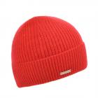 SEEBERGER | Bonnet tricot� 100 % cachemire rouge fonc�