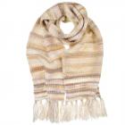 SEEBERGER | �charpe � franges femme tricot�e super douce 170x28cm camel