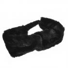 SEEBERGER | Bandeau en fausse fourrure noir