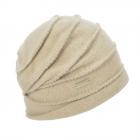 SEEBERGER | Chaussette en laine bouillie avec zigzag beige
