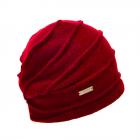 SEEBERGER | Chaussette en laine bouillie avec zigzag rouge feu