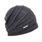 SEEBERGER | Chaussette en laine bouillie avec zigzag anthracite