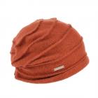 SEEBERGER | Chaussette en laine bouillie avec zigzag rouge-brun