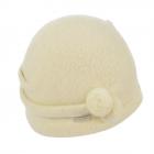 SEEBERGER | Bonnet en laine bouillie avec petits pompons femme nature