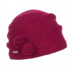 SEEBERGER | Bonnet en laine bouillie avec petits pompons femme 