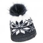 McBEANIE | Bonnet en laine � pompon de renard anthracite