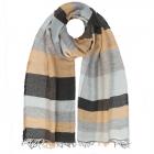 FASHION | Foulard � carreaux multicolores 60x180cm noir