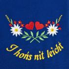Tablier bleu avec motif : I hons nit leicht bleu