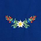 Tablier bleu avec motif : fleur bleu