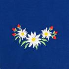 Tablier bleu avec motif : Edelweiss 3 bleu