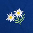Tablier bleu avec motif : Edelweiss 2 bleu