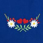 Tablier bleu avec motif : fleur bleu