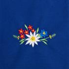Tablier bleu avec motif : fleur bleu