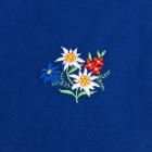 Tablier bleu avec motif : fleur bleu