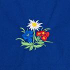 Tablier bleu avec motif : fleur bleu