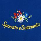 Tablier bleu avec motif : Sposato e sistemato bleu