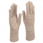 FASHION | Gants femme tricot�s en cachemire m�lang� beige