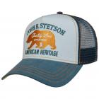 STETSON | Trucker Cap Casquette � visi�re avec motif ours compos�e de 6 panneaux bleu clair