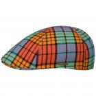 STETSON | Casquette plate tendance en coton m�lang� avec un motif � carreaux vivant colored