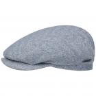 STETSON | Chapeau plat en coton avec motif � chevrons bleu clair