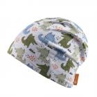 STERNTALER | Kids Slouch Beanie imprim� de crocodiles color�s en gris argent� gris clair
