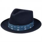 STETSON | Fedora Woolfelt Chapeau pour hommes en feutre 100% laine bleu