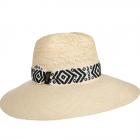 BORSALINO | El�gant chapeau panama semi-moul� pour femme avec ruban de chapeau nature