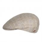 ALFONSO D'ESTE | Casquette plate en lin pour hommes avec motif � carreaux original