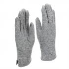 FASHION | Gants femme �cran tactile en jersey avec doublure polaire gris