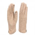 FASHION | Gants femme �cran tactile en jersey avec doublure polaire beige