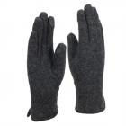 FASHION | Gants femme �cran tactile en jersey avec doublure polaire anthracite