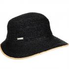 SEEBERGER | Charmant chapeau de paille crochet� pour femmes, d�formable noir
