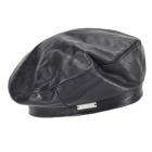SEEBERGER | B�ret en cuir pour femme noir