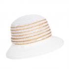 SEEBERGER | Chapeau cloche femme en m�lange de paille naturelle blanc