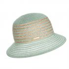 SEEBERGER | Chapeau cloche femme en m�lange de paille naturelle vert