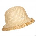 SEEBERGER | Cloche en tresse de bl� avec bord fantaisie nature