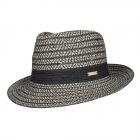 SEEBERGER | Chapeau d'�t� Fedora en viscose mix braid bogart noir