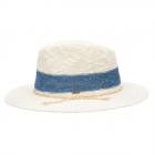 BARTS | Chapeau femme � plumes tricot� en optique bicolore bleu