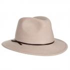 HUTTER | Chapeau feutre premium pour femme avec garniture discr�te beige