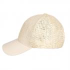 FASHIION | Chapeau de paille a�r� avec visi�re en tissu et fermeture velcro nature