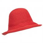 HUTTER | Chapeau d'�t� l�ger et a�r� pour femmes en papier crochet� rouge