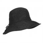 HUTTER | Chapeau d'�t� l�ger et a�r� pour femmes en papier crochet� noir