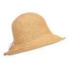 HUTTER | Chapeau d'�t� l�ger et a�r� pour femmes en papier crochet� camel