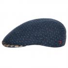 ALFONSO D'ESTE | Bonnet plat en laine vierge pour homme avec oreillettes bleu