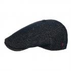 ALFONSO D'ESTE | Casquette plate homme en laine vierge bleu fonc�