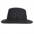 HUTTER | Chapeau feutre Premium anthra avec garniture de ruban Step noir anthracite