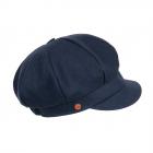 MAYSER | Bonnet ballon femme 100% lin bleu fonc�